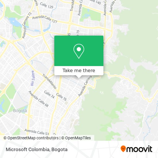 Mapa de Microsoft Colombia
