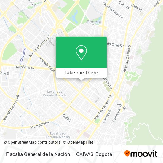 Fiscalía General de la Nación — CAIVAS map