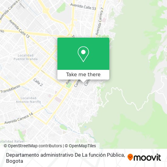 Departamento administrativo  De La función  Pública map
