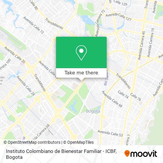 Mapa de Instituto Colombiano de Bienestar Familiar - ICBF