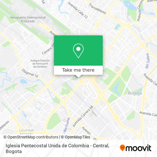 Mapa de Iglesia Pentecostal Unida de Colombia - Central