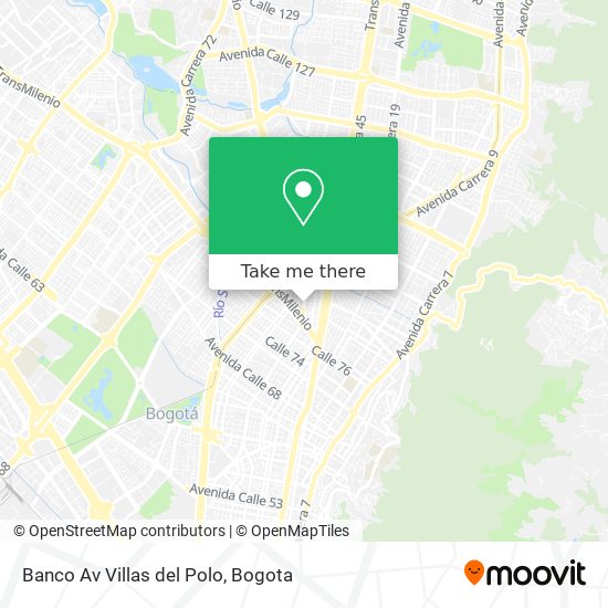 Banco Av Villas del Polo map