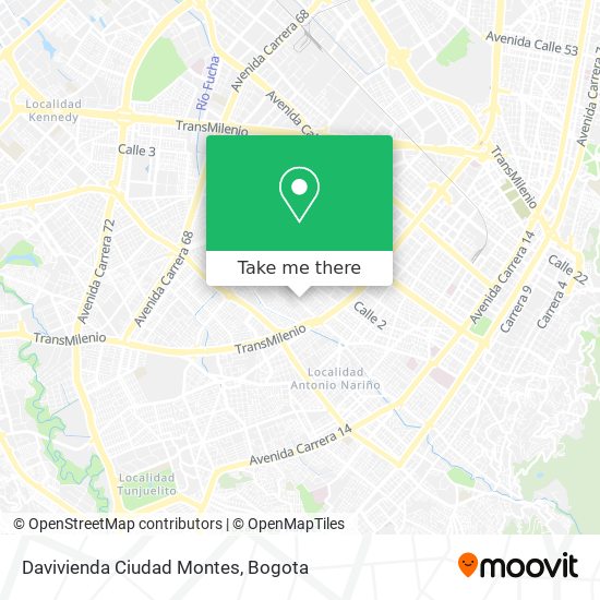 Mapa de Davivienda Ciudad Montes