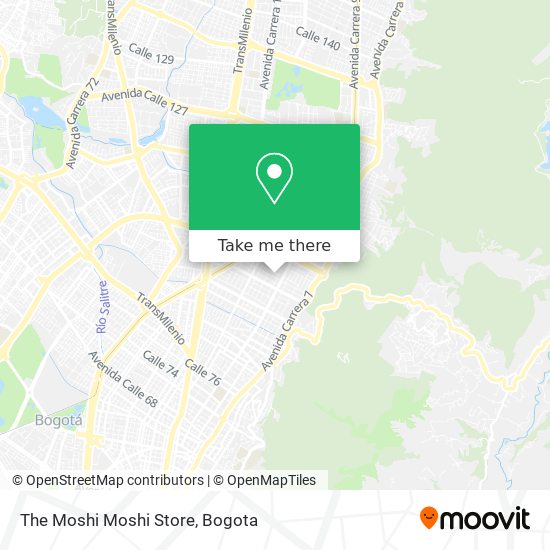 The Moshi Moshi Store map