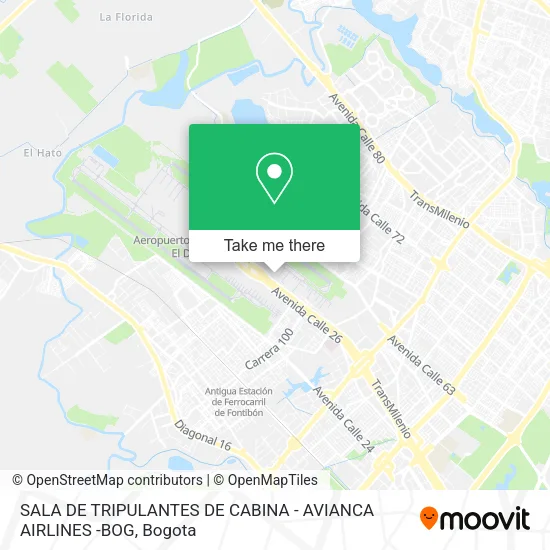 Mapa de SALA DE TRIPULANTES DE CABINA - AVIANCA AIRLINES -BOG