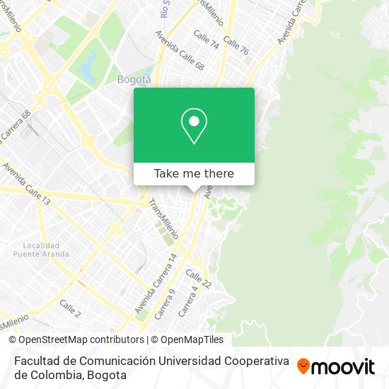 Facultad de Comunicación Universidad Cooperativa de Colombia map