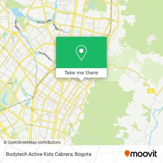 Bodytech Active Kids Cabrera map