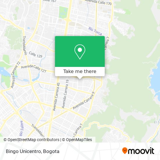 Bingo Unicentro map