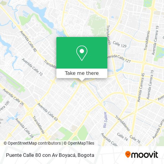Mapa de Puente Calle 80 con Av Boyacá