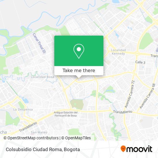 Colsubsidio Ciudad Roma map