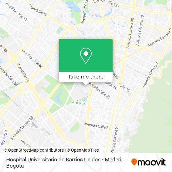 Hospital Universitario de Barrios Unidos - Méderi map
