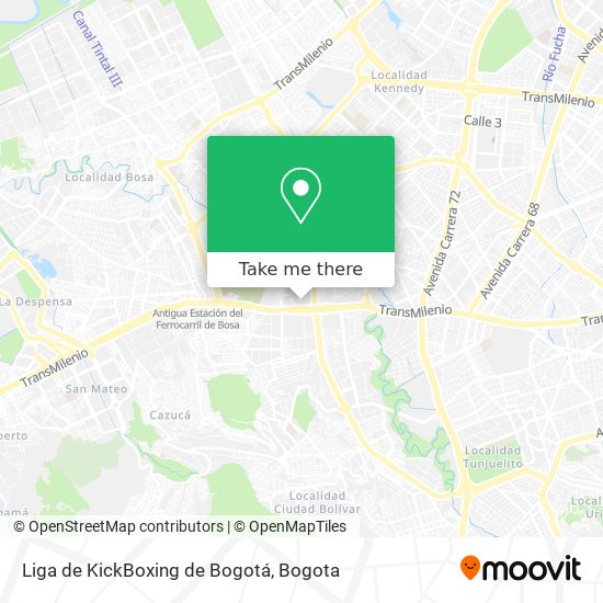 Liga de KickBoxing de Bogotá map