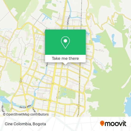 Cine Colombia map