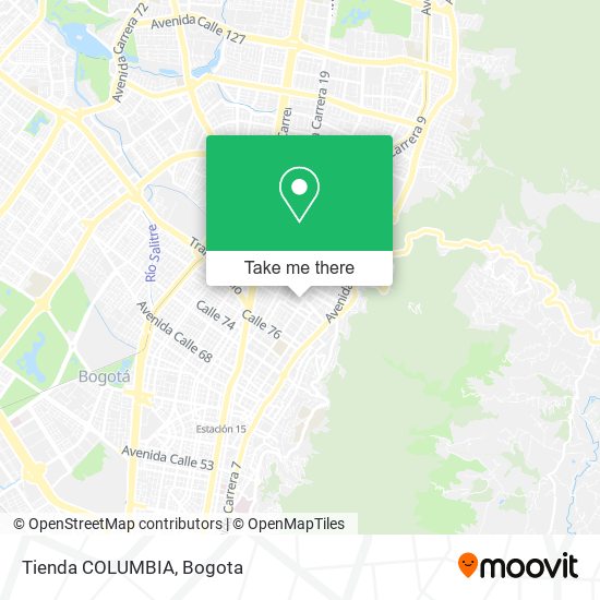 Tienda COLUMBIA map