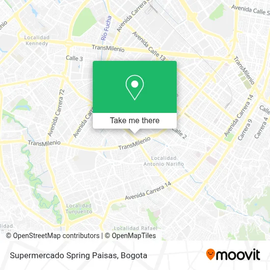 Supermercado Spring  Paisas map