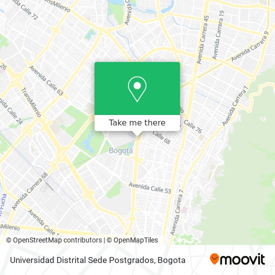 Universidad Distrital Sede Postgrados map