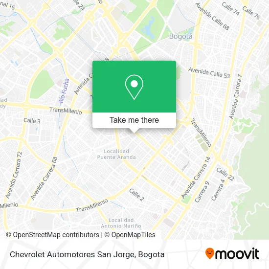 Mapa de Chevrolet Automotores San Jorge