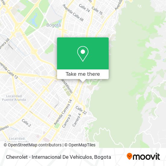 Chevrolet - Internacional De Vehiculos map