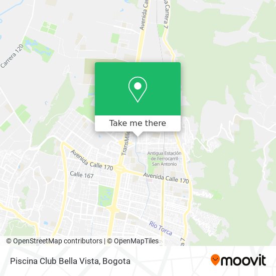 Mapa de Piscina Club Bella Vista