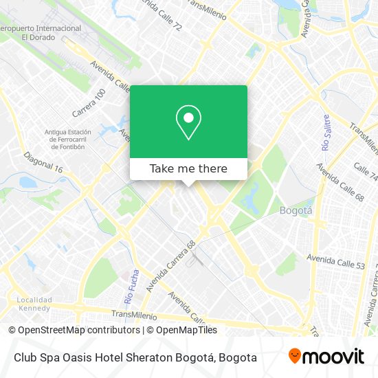 Club Spa Oasis Hotel Sheraton Bogotá map