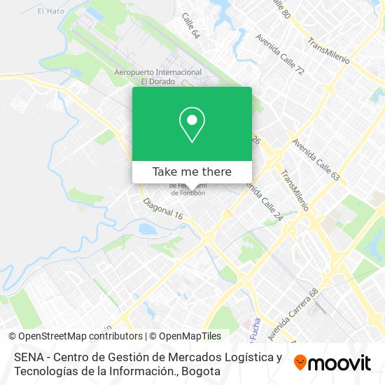 SENA - Centro de Gestión de Mercados Logística y Tecnologías de la Información. map