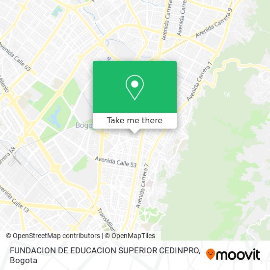FUNDACION DE EDUCACION SUPERIOR CEDINPRO map