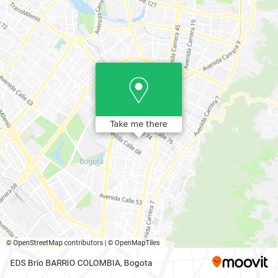 EDS Brío BARRIO COLOMBIA map