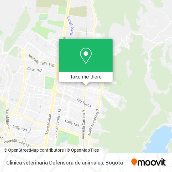 Clinica veterinaria Defensora de animales map