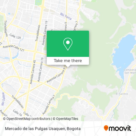 Mapa de Mercado de las Pulgas Usaquen