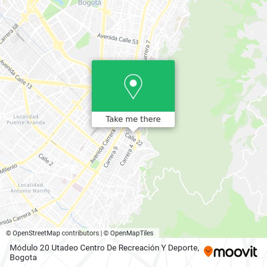 Módulo 20 Utadeo Centro De Recreación Y Deporte map