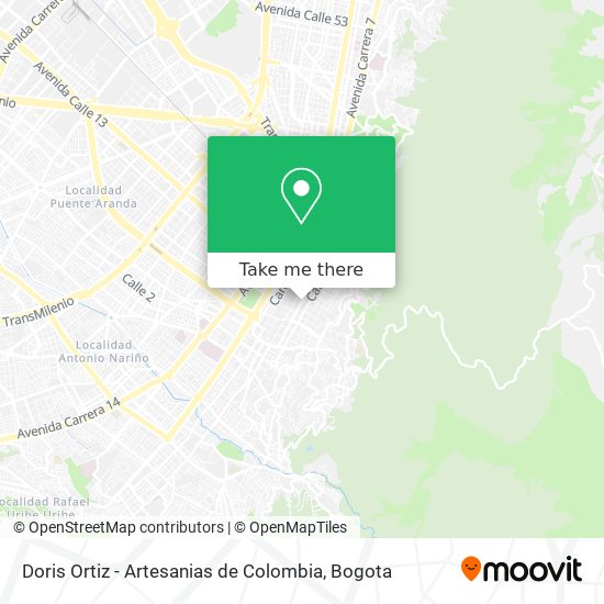 Doris Ortiz - Artesanias de Colombia map