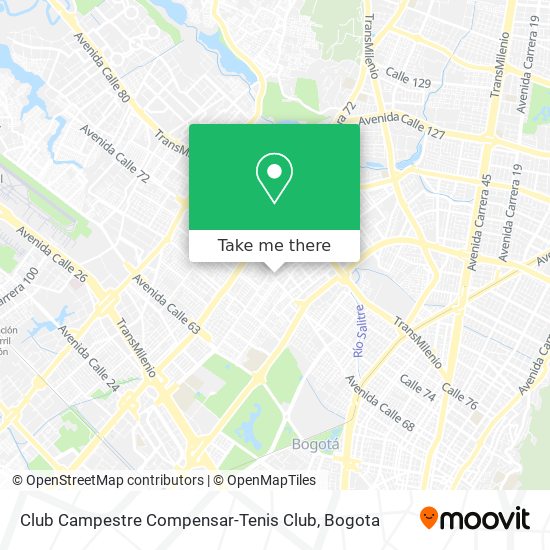 Club Campestre Compensar-Tenis Club map