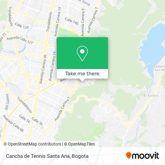 Cancha de Tennis Santa Ana map