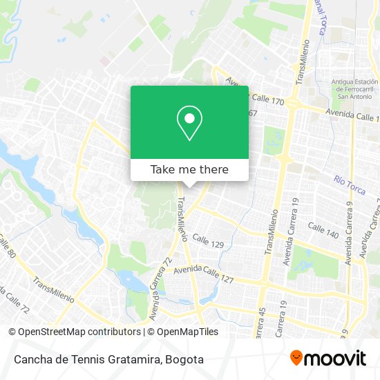Cancha de Tennis Gratamira map
