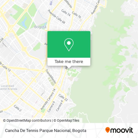 Cancha De Tennis Parque Nacional map