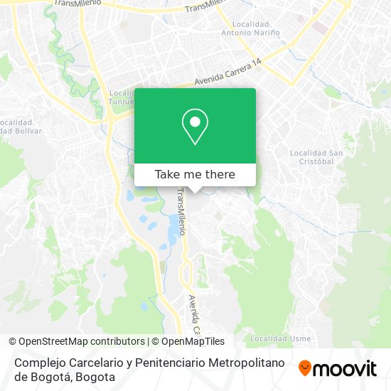 Complejo Carcelario y Penitenciario Metropolitano de Bogotá map