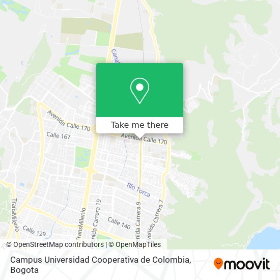 Campus Universidad Cooperativa de Colombia map