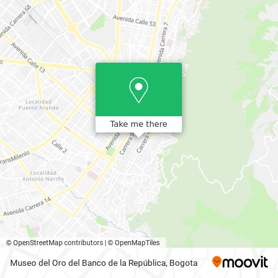 Mapa de Museo del Oro del Banco de la República