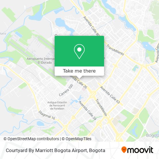 Mapa de Courtyard By Marriott Bogota Airport