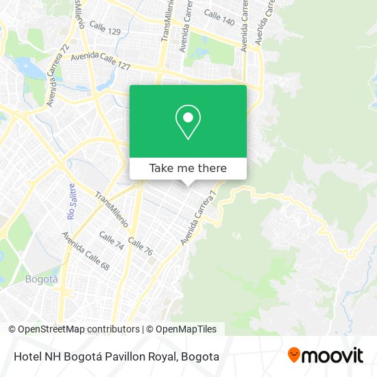 Hotel NH Bogotá Pavillon Royal map
