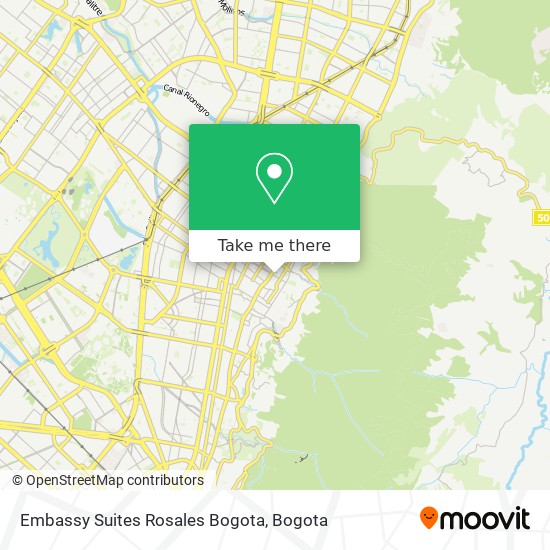 Embassy Suites Rosales Bogota map