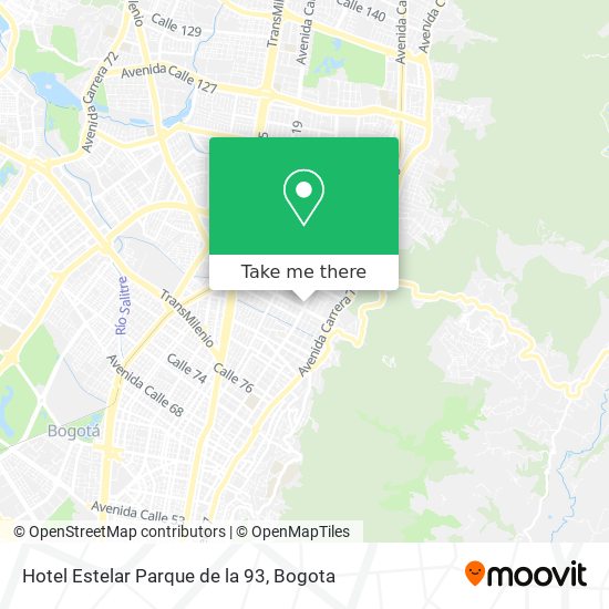 Hotel Estelar Parque de la 93 map