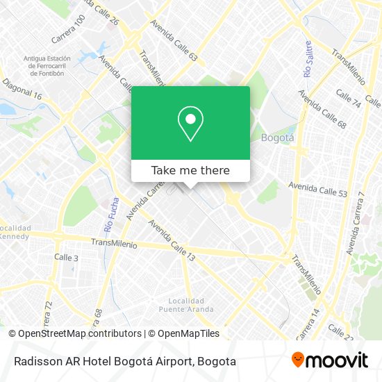 Radisson AR Hotel Bogotá Airport map