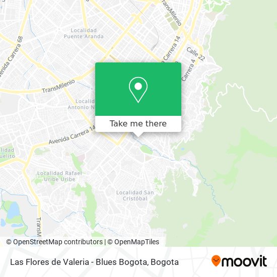 Las Flores de Valeria - Blues Bogota map