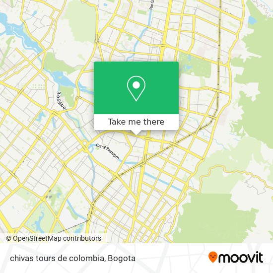 chivas tours de colombia map