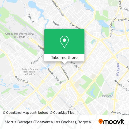 Mapa de Morris Garages (Postventa Los Coches)