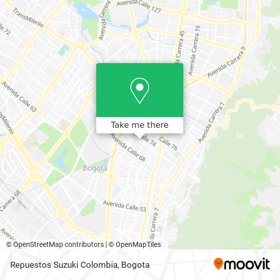 Repuestos Suzuki Colombia map