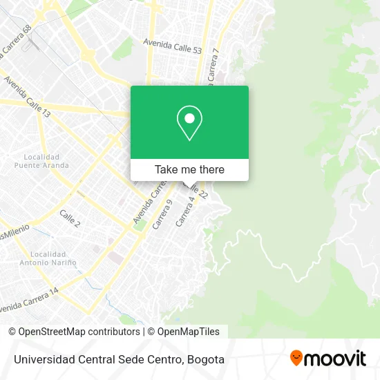 Universidad Central Sede Centro map