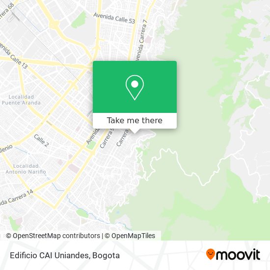 Edificio CAI Uniandes map