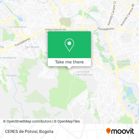 Mapa de CERES de Potosí